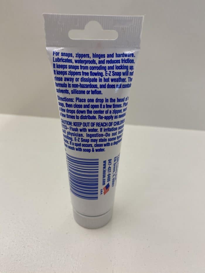 IOSSO® E-Z Snap Zipper and Snap Lubricant 1.5-oz. Tube - Image 3